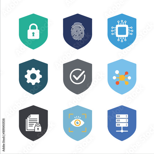 Security Shield Icons Collection