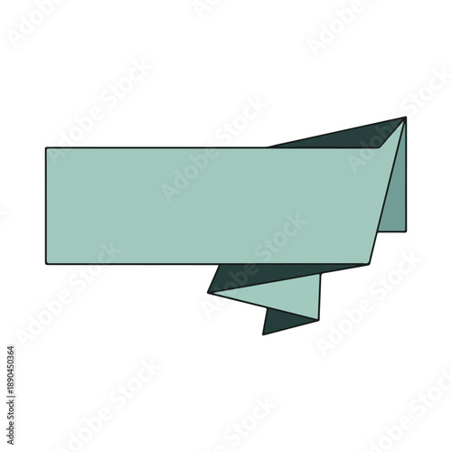 Geometric Ribbon Banner Abstract Shape