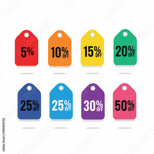 Colorful Discount Tag Labels