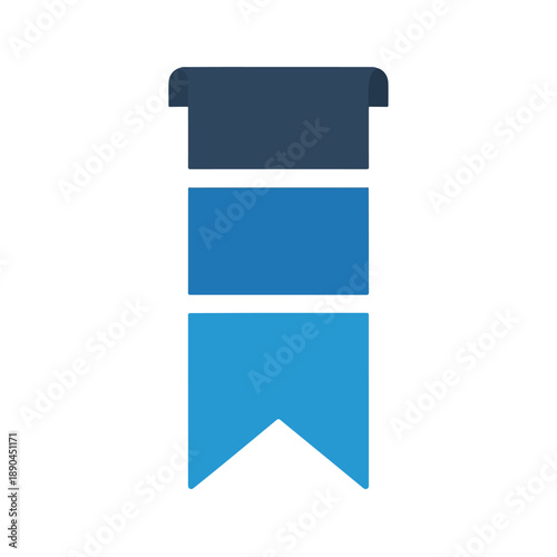 Flag ribbon bookmark icon
