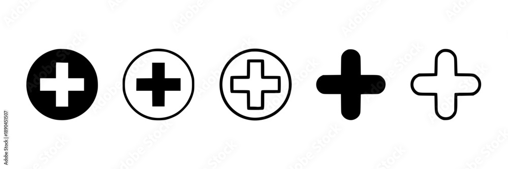 Obraz premium Collection of black and white stylized mountain range icons, vector graphics