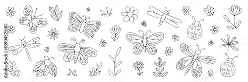 Collection of black and white stylized mountain range icons, vector graphics