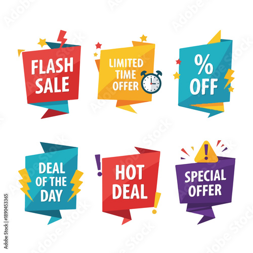 Promotional Sale Badges and Tags