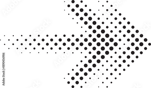 Black vector arrow icons. Cursor. Arrows sign. Modern Simple Arrows. Arrow Icon halftone made of dots on white background. Transparent background