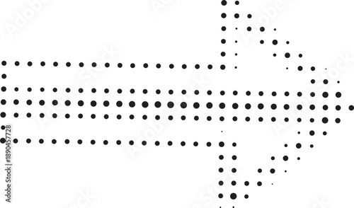 Black vector arrow icons. Cursor. Arrows sign. Modern Simple Arrows. Arrow Icon halftone made of dots on white background. Transparent background