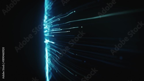 Digital Streaming Lines Technology Background
Hitech digital loop made up of lines and strings flowing and going in and out on black background