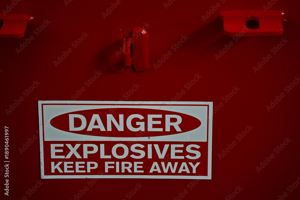 Fototapeta premium A box for storing and transporting explosives. Military exercises.