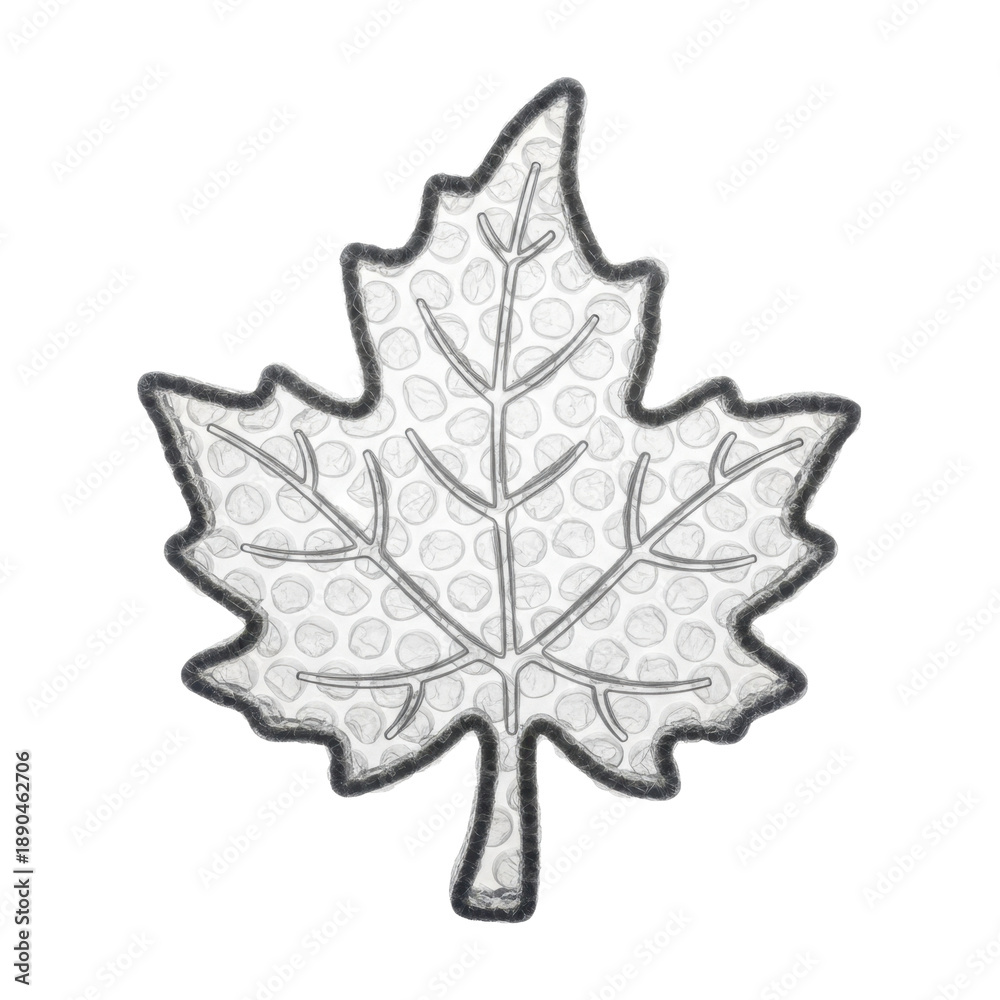 Naklejka premium Bubble-wrapped maple leaf autumn concept