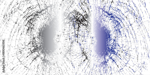 Abstract chaotic paint swirl texture in gray and blue, expressive modern background for art design.