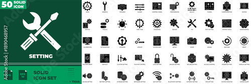 Setting Solid Editable Icons set