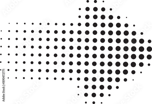 Arrow. Arrow icon.  Black vector arrow icons. Cursor. Arrows sign. Modern Simple Arrows. Arrow Icon halftone made of dots on white background. Transparent background