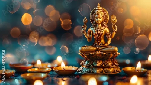 Greeting card with holiday composition for Akshaya Tritiya