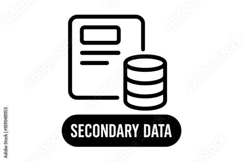 Symbolizing secondary data acquisition from existing reports, documents, and database storage