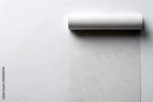 Wallpaper Mural Clean white paper roll background providing minimal blank surface for professional product photography. Torontodigital.ca