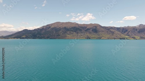 Wallpaper Mural Majestic Turquoise Lake with Snow-Capped Alps Torontodigital.ca