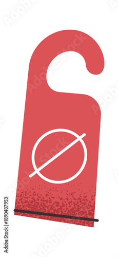 Hotel room door hanger sticker