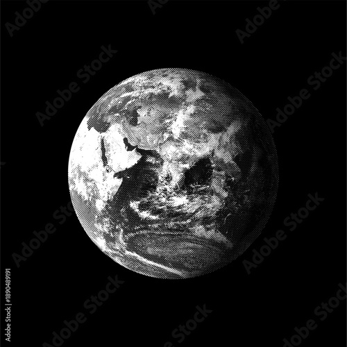 earth halftone abstract vecto...