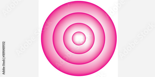 Abstract radio Waves Signal pink color illustration. White background 4k illustration.