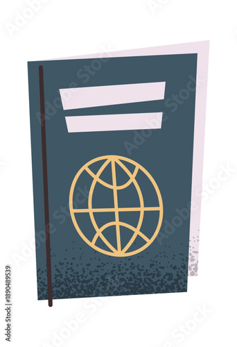 Touristic passport sticker international travel