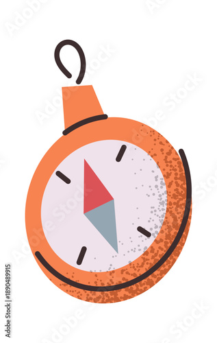 Compass touristic gear sticker design