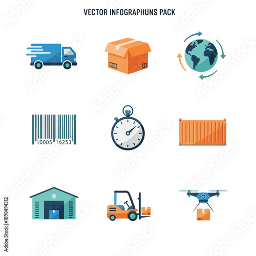 Logistics and Shipping Icons