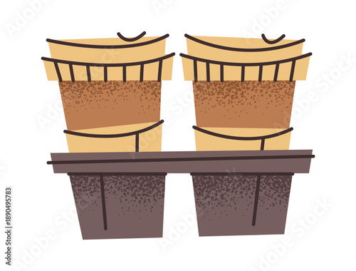 Takeaway coffee cups delivery sticker