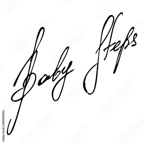 Baby steps handwritten
