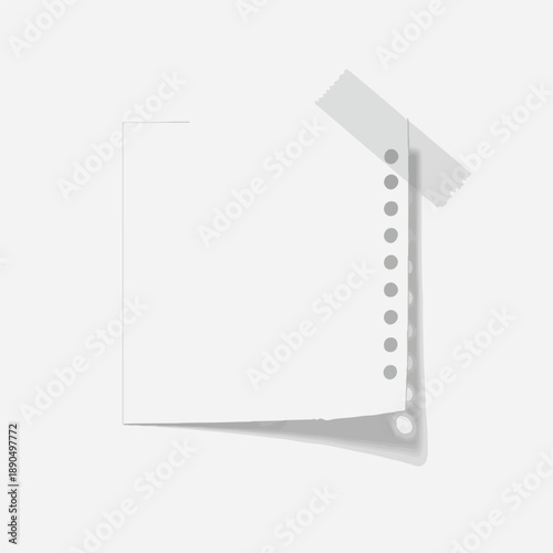 Binder with Perforated Paper and Tape