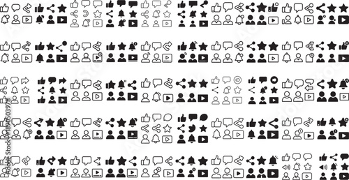 social media icons on white background