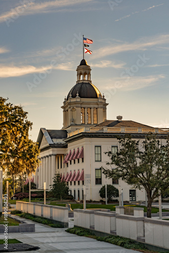 Golden Sunset Over the Historic Florida Capitol
