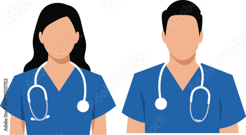 , professionals, blue scrubs, stethoscopes, healthcare, doctors, nurses, medical staff, 