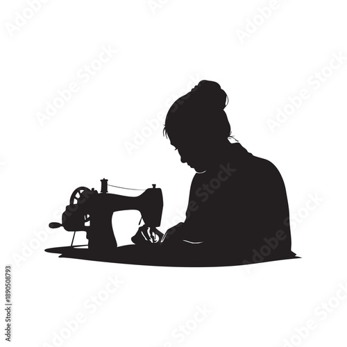 a_woman_is_sewing_on_a_sewing_machine_traced