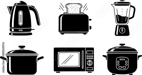 Kitchen Appliances Silhouette Collection