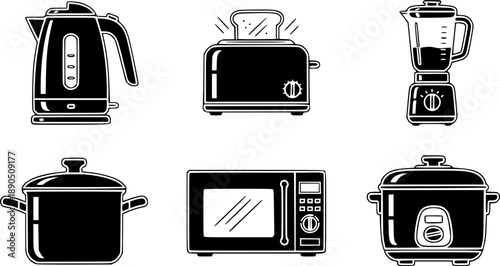 Kitchen Appliances Silhouette Collection