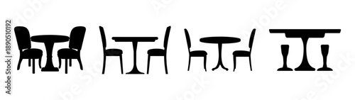 Abstract black and white silhouettes