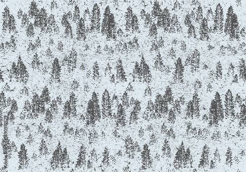 Seamless background with coniferous forest.