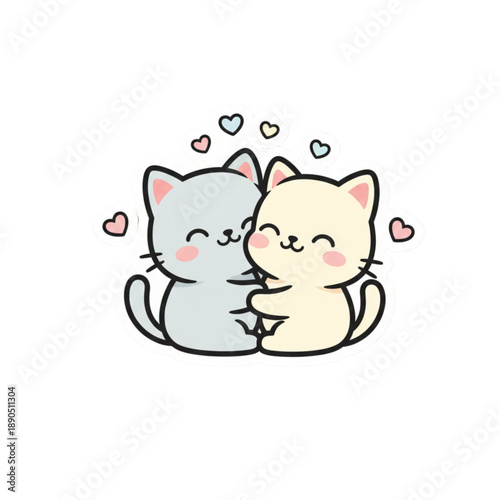 cats in love