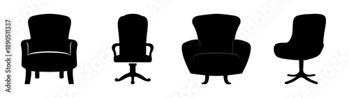 Collection of modern office chairs