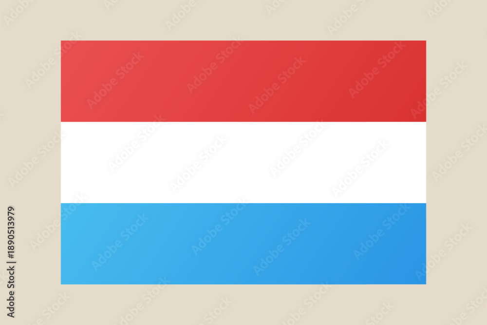 Obraz premium Grand Duchy of Luxembourg National Flag Vector Icon Representing European Country Identity with Patriotic Symbolism.