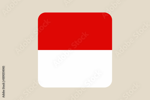 National flag of Indonesia as a modern rounded square icon, a simple vector illustration for patriotic web design. Free Download National flag of Indonesia as a modern rounded square icon, a simple vector illustration for patriotic web design. - GFXLoad