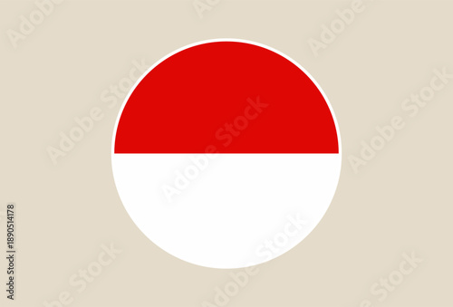 Free Download Indonesian Flag Vector Icon in a Simple Circle Shape for National Representation on a Modern Background. - GFXLoad