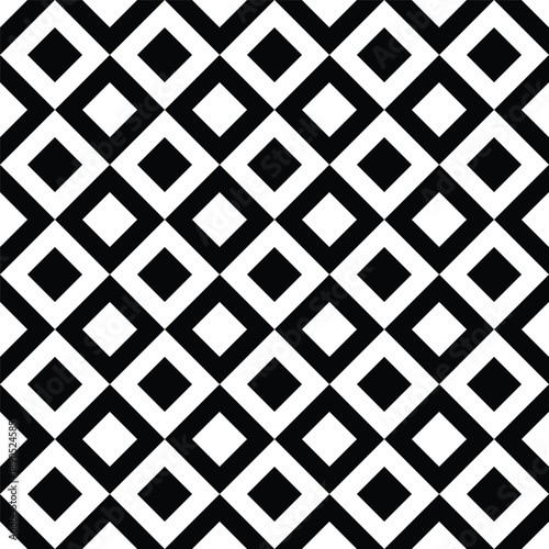 Pattern created from black and white diamonds