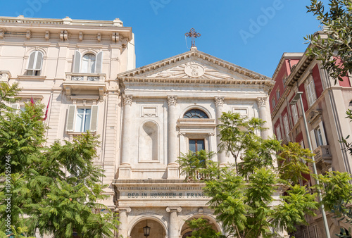 Fotografia The Church of San Francesco di Paola, formerly known as San Francesco al Molo, located in Cagliari, Sardinia, Italy