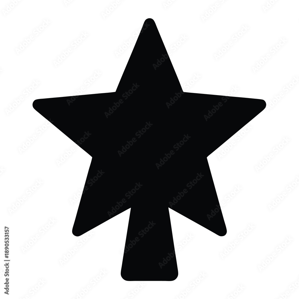 Fototapeta premium Stylized star figure with distinct and unique elements set against white space