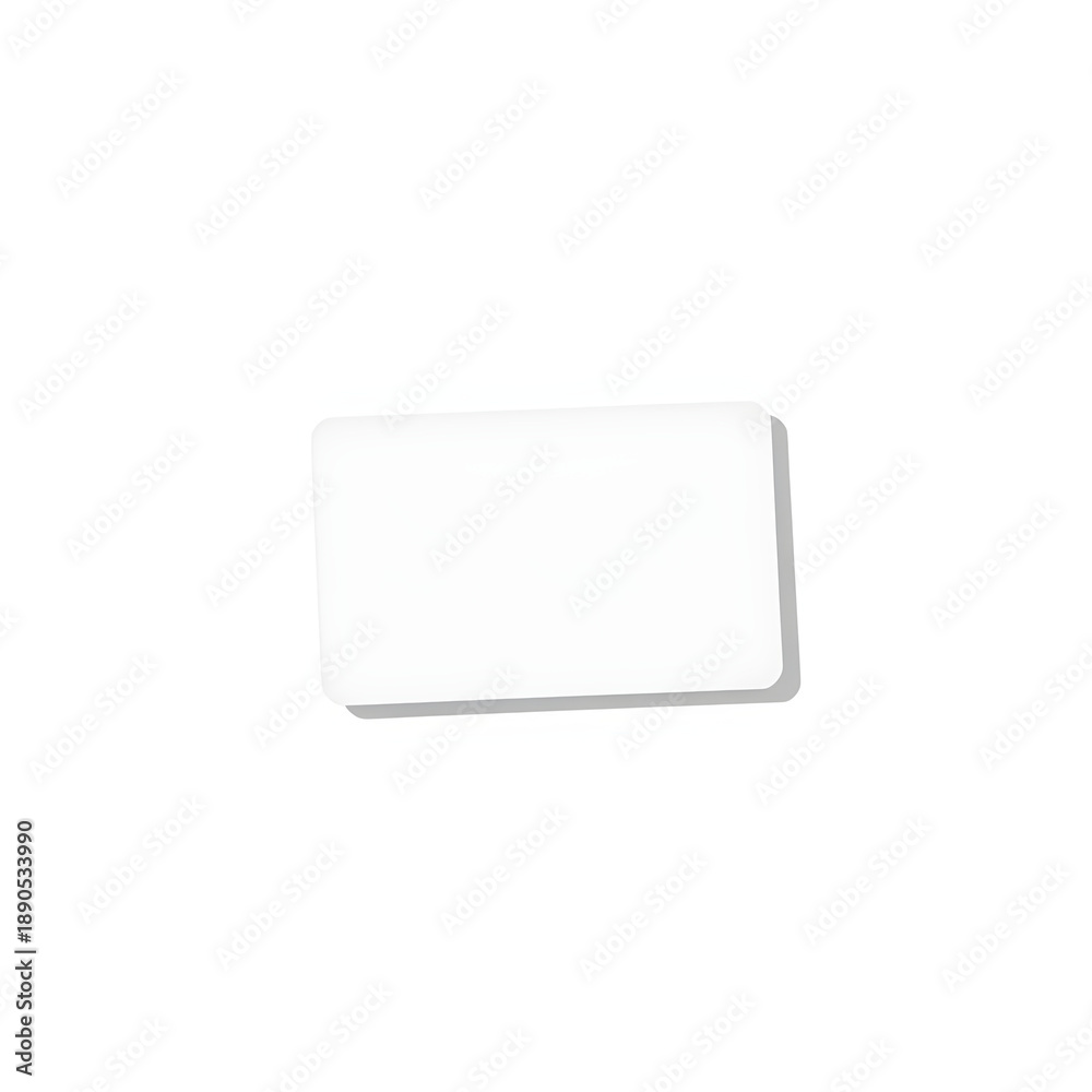 Fototapeta premium Clean minimal ID card mockup placed on a white background, realistic shadows and high-resolution details. Generative AI.