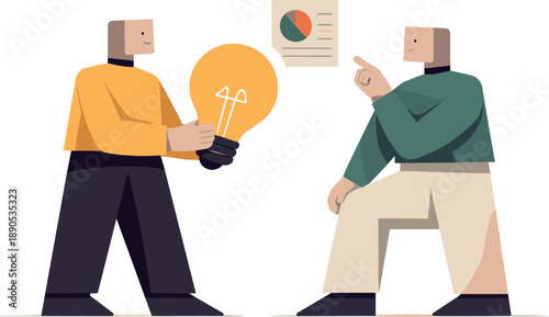 Second abstract geometric figure appears nearby removing extraneous shapes with first figure as early collaboration demonstrates