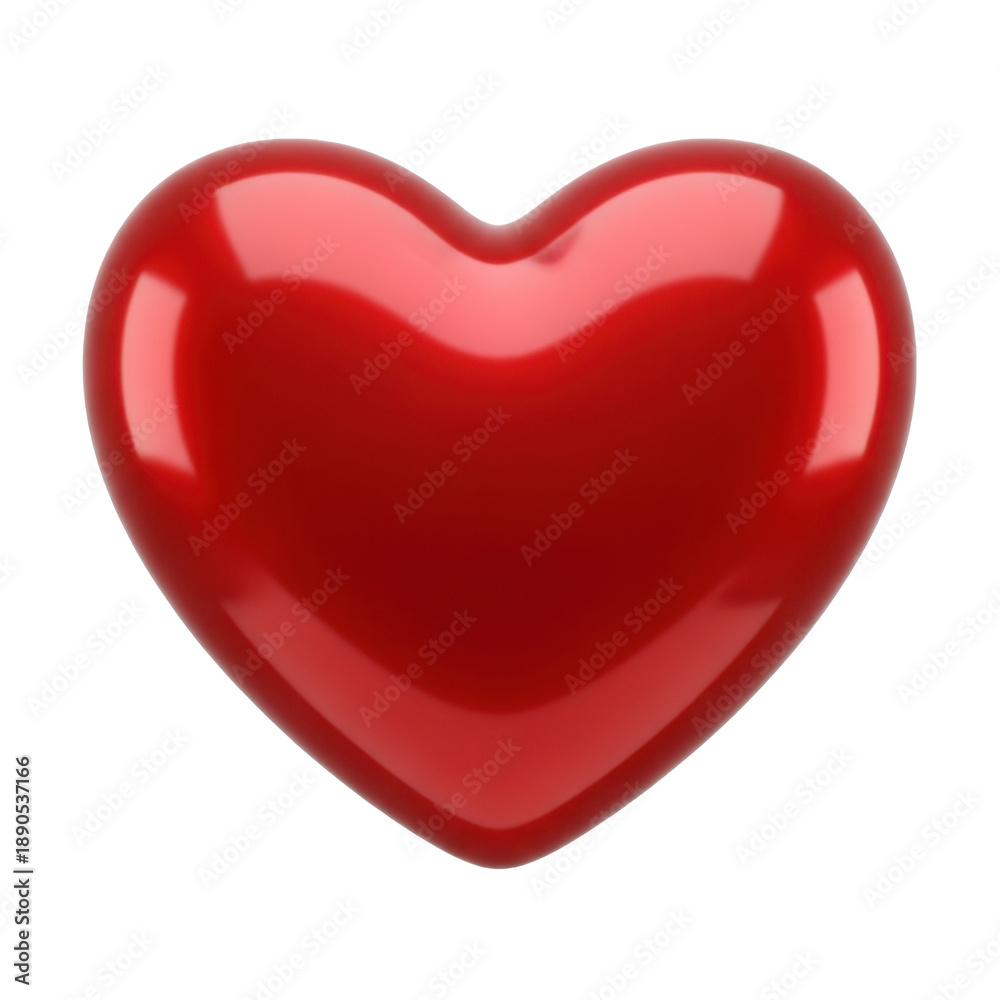 Fototapeta premium Shiny Red Heart - Love and Romance Symbol