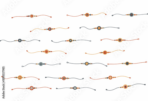 A collection of colorful handcrafted bracelets with intricate beadwork and unique designs displayed against a white background, embodying vibrant cultural artistry