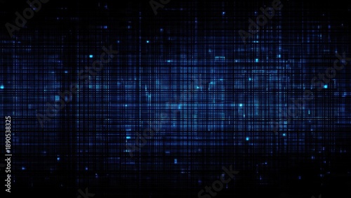 Abstract blue grid on dark background
