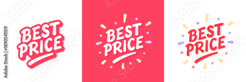 Best Price vector lettering sticker set